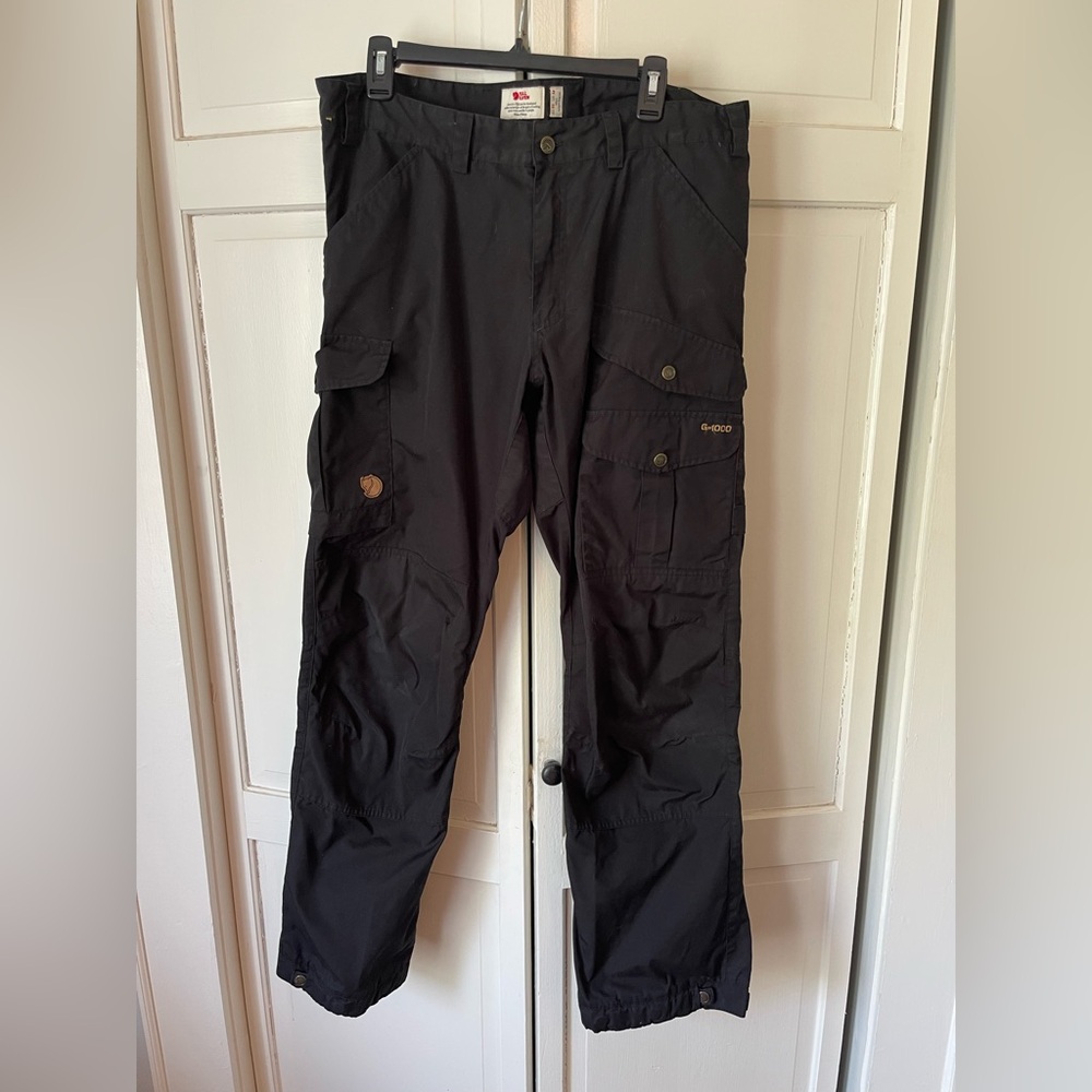 Fjallraven Black Cargo Pants for Men